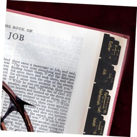 Operitacx 1 Satz Bible Index Tabs Mit Dekorativen Beschriftbaren Und Abnehmbaren Etiketten Schwarz Gold Für Einfache Und Schnelle Bibelstudie Für Frauen Praktische Zubehörteile 5blätter