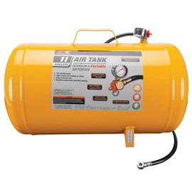Performance Tool W10011 Hi-viz 11-Gallon Horizontal Portable Air Tank With Tire Air Chuck , Yellow