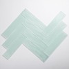 Lovdeco Light Green Water Wave Glass Subway Tile, 3 x