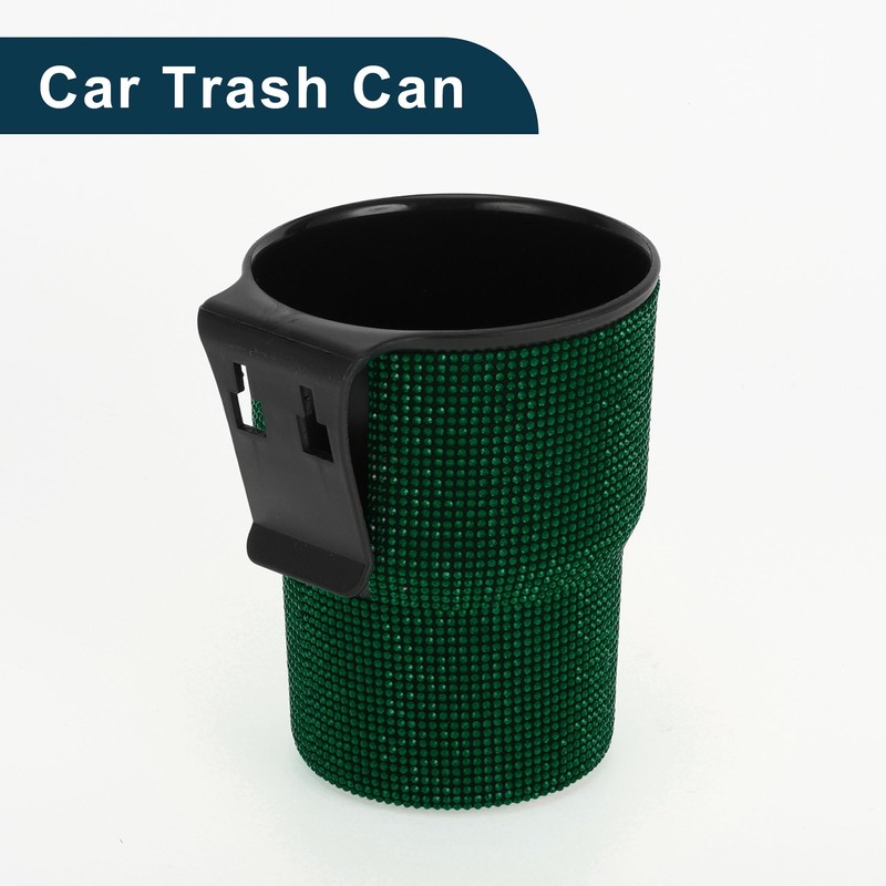 TUCKBOLD Car Trash Can Portable Front Seats Trash Bin Green