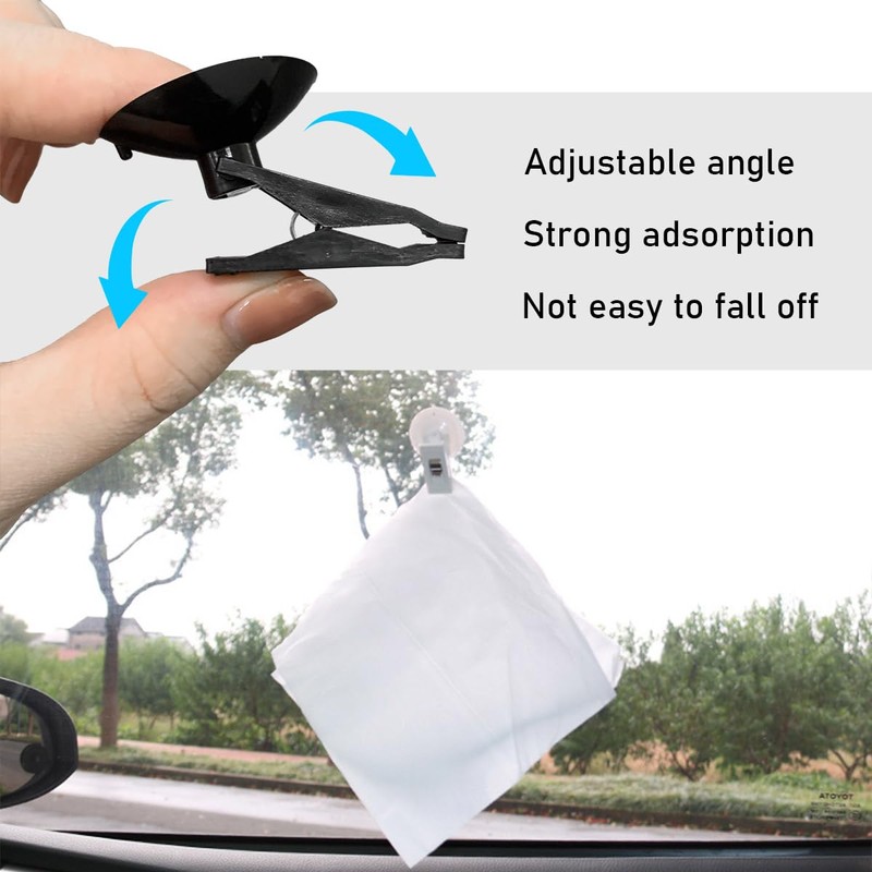 Wevdn 2 PCS Suction Cup Card Bill Clip, Sun Shade