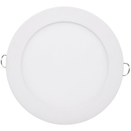 ChiliTec LED Panel Round Ceiling Installation Diameter 17 cm 20 mm Flat 230 V 12 W 1128 Lumen Including Transformer Flush-Mounted 2900 K Light Colour Warm White Frame White