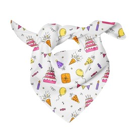 Supet Dog Birthday Bandana Set, Washable Scarf for All Dog Sizes, Perfect Party Supplies and Gifts for Boys and Girls
