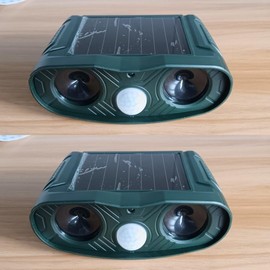 2025 Ultrasonic Animal Repellent Outdoor Deer Repellent Devices, 2Pack Solar Animal Repeller Motion Detection, Cat Repeller Outdoor to Scare Squirrel Dog Repellent Deterrent for Yard