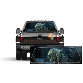Unbranded Yoda Rear Window Perforated Vinyl Graphic Decal Cars Trucks Campers