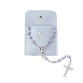TELAIN Catholic Rosary Beads for Women - Confirmation Gifts for Girls, Simple Colour, Button Bag, Art Beads Rosary, Gifts for Women