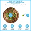 Solitaire Wooden Board Game with Green Goblin Glass Marbles 22cm