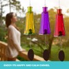 Glass Pyramid Bottle Wind Chimes Pick Color (Set of Two)