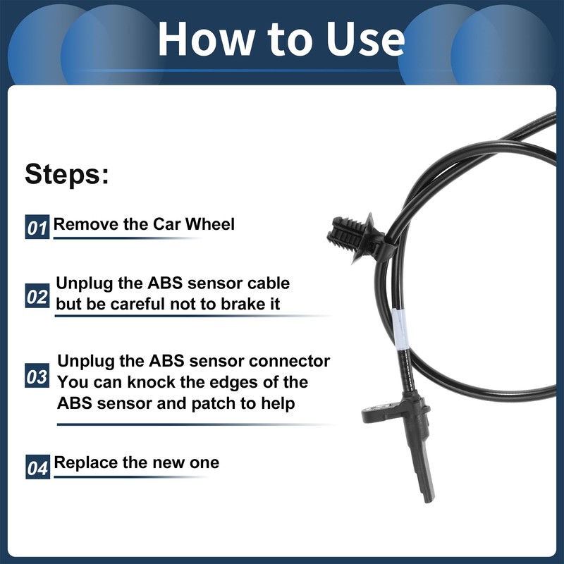INFINAUTO ABS Wheel Speed Sensor Rear Left Right ABS Sensor