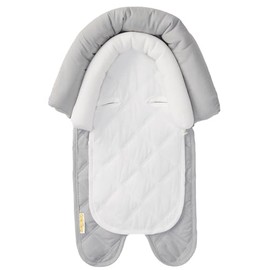 GoldBug Baby & Toddler 2-in-1 Head Support Duo Head Support for Car Seats, Strollers & Bouncers - Grey