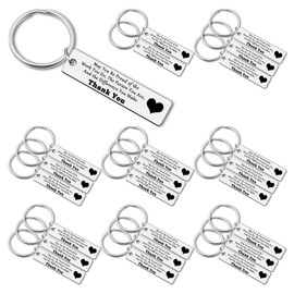 24Pcs Office Appreciation Gift Thank You Keychain Motivational Coworker Gifts Appreciation Jewelry for Volunteer Employee Coworkers Social Worker Appreciation Week Present Christmas Retirement Present