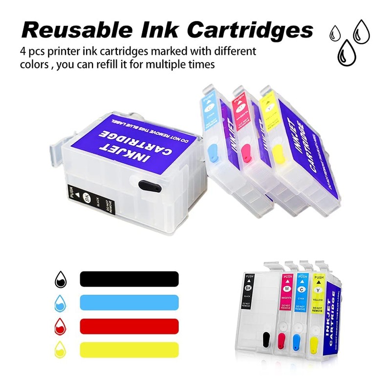 QUTHZZHY Sublimation Ink Cartridges, Empty Refillable Ink Cartridges Compatible with