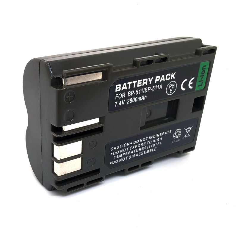For Canon 7.4v Li-ion Battery Pack for Canon BP-511 BP-511A