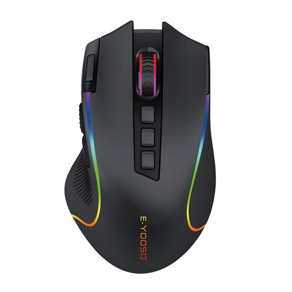 E-YOOSO X-11 Wireless Gaming Mouse, RGB Backlit, MMO 9 Programmable