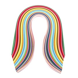 Akozon Quilling Paper Strips, Multi-Colour, 720 Pieces, Quilling Paper Art Strips in 36 Colours, 540 mm Length, 3/5/7/10 mm Width (3 mm)