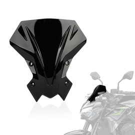 Windshield for Z900 - PSLER Windshield Windscreen Baffle Air Wind Deflector Front Flyscreen for Z900 Z 900 2020-2023 Z650 2021-2023（Black）