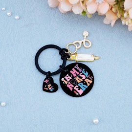 igvean Nurse Keychain Funny Nurses Day Gift for Women Birthday Christmas Graduation Gifts for Nurses Students Purse Wallet Keys Charm Prayer Inspirational Key Ring Nurses Practitioner Presents