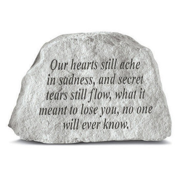 Kay Berry Our Hearts Still Ache… Memorial Garden Stone, Multicolor, 6-1/2" x 4-1/2"