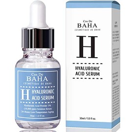 CosDeBAHA Pure 100% Hyaluronic Acid Moisturizer Serum, anti-aging, anti-wrinkles, Original Collagen Booster, Plumping, Softens Fine Lines, HA Powder 1%, Natural Facial Skin Care, paraben-free, 1Fl.oz