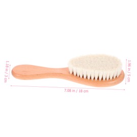 Minkissy 1pc Soft Wood Bathing Brush Hair Scrubber Solid Wood Wool Bath Brush for Gentle Hair Cleaning Exfoliation for Newborns and Adults