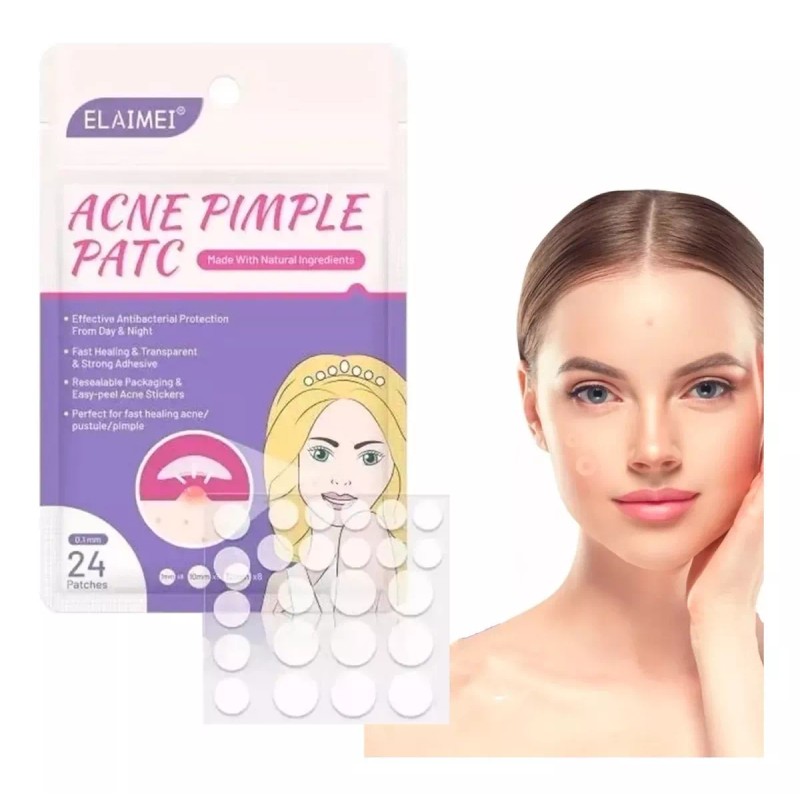 Veraly 24 Parches Acne Dia/ Noche Quita Acne Espinillas Tapa