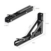 YUMORE Folding Shelf Brackets, 8 Inch Heavy Duty Collapsible Shelf