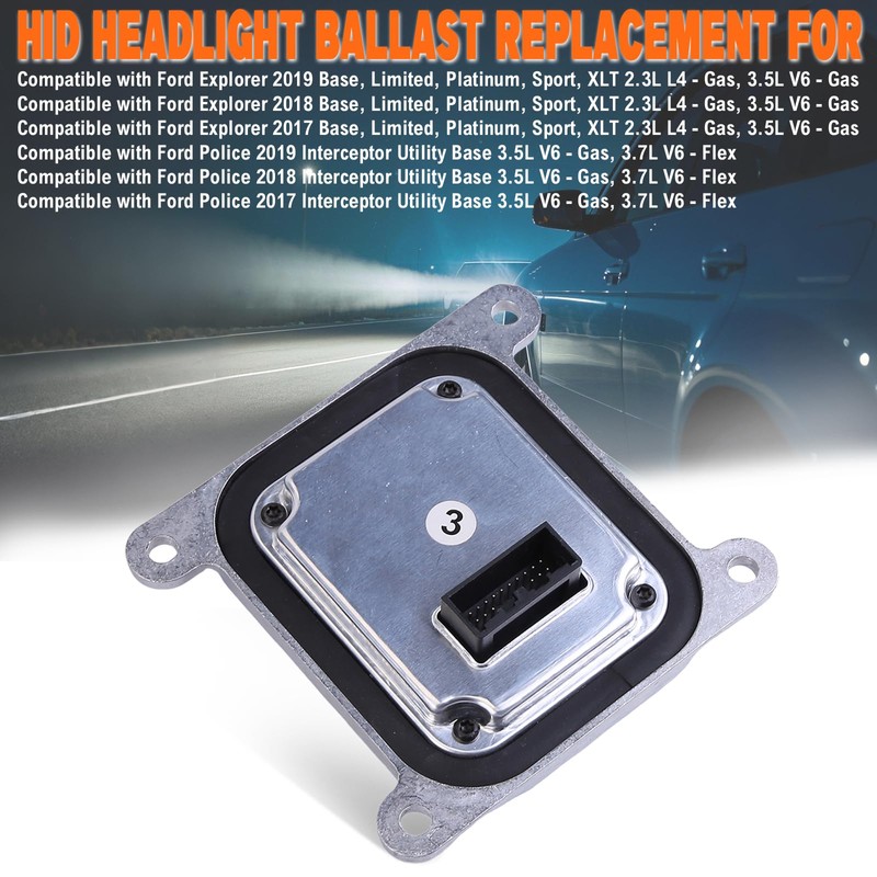Slakerbe 2PCS LED Headlight Module Control Unit, FB53-13B626-B FB53-13B626-BB FB5Z-13C788-B