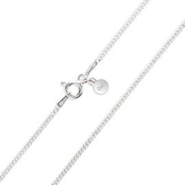 Gold Gala Women's Necklace 925 Silver Curb Chain Made in Italy, Sterling Silver, No Gemstone