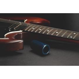 Midnight Ceramic Guitar Slide Bundle – Deep Blue “Midnight in Avalon,” Handcrafted (Large)