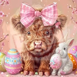 9 Pack Sublimation Prints SHIPS 24 Hours or Less! 20 Oz Skinny Tumbler Easter Highland Cow Designs