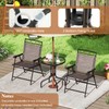 Tangkula 3 Piece Outdoor Bistro Set, Patio Round Bistro Table