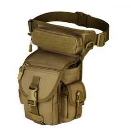 Tactical Drop Back Bag de pierna al aire libre Fanny Pack para hombres Mujeres Nylon Senderismo Motorcillo Motorcillo bicicleta Ciclismo de pesca Bum Bum Bum Pack