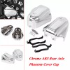 Unbranded Pair Rear Axle Covers Swingarm Cap Chrome Bar Shield