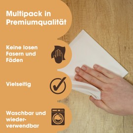 Furniture Clinic 6 Pack Lint Free Cleaning Cloths - 6 Cleaning Cloths for Cleaning, Oiling Wooden Furniture, Applying Wood Waxes and More