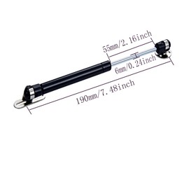 200N/45 lb 6 inch Length Gas Support Cabinet Hinged Safety Lift Support, Soft Open and Lower Cover Support and Cushioning Telescopic Cabinet Door Rubber Head Gas Spring Support Black - (4 Pcs)