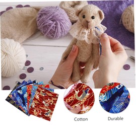 jojofuny 25 Sheets Cotton DIY Patchwork Floral Fabric Bundle Plain Weave Cotton for Quilting Sewing and Craft Projects Handmade Material for Doll Clothes Bags and More