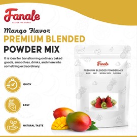 Fanale Premium Mango Bubble Tea Flavoring Powder for Boba Tea| Perfect for Baking, Smoothies, Desserts and Drinks | Instant Boba Bubble Tea Powder for Milk Tea - 2.2 Pounds (Pack of 1)