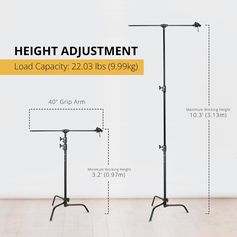 Flashpoint 40" Quick Sliding Leg C-Stand Kit with 2.5" Grip
