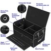 EPAuto Premium 3-Compartment Car Trunk Organizer with Removal Lid, Black