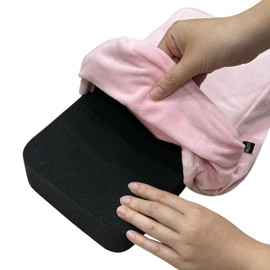 SPRING SEAON Knee Scooter Cushion - Short Fluff Knee Scooter Pads Removable Cover and Thick Memory Foam Cushion Insert Universal Fit Knee Scooter Accessories (Pink)
