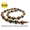 Bead Necklace for Men - 10mm Pyrite and 14mm Tiger
