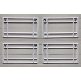 CLOPAY Prairie 510 Window Inserts /Short Panel Garage Door White Set of 4