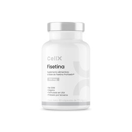CellX | Fisetina ProFisetin® 250 mg con CoQ10 Liposomal LipoAvail™ 110 mg, AstraGin® 50 mg, Trans-Resveratrol 200 mg y Quercetina 200 mg | 60 Cápsulas