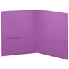 Enday Plastic File Folder with 2 Pockets, Purple, Letter Size,