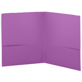 Enday Plastic File Folder with 2 Pockets, Purple, Letter Size, 11.5 x 9.5 in