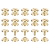 sourcing map 30Pack Brass Chicago Screws, 3x10mm Flat Head Screw