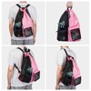 WANDF Swim Bag Mesh Drawstring Backpack with Wet Pocket for