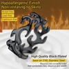 Cool Black Rings Size 14 Stainless Steel Big Thumb Flame