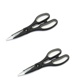 Chef Craft Kitchen Shears, Stainless Steel, Black, 9-inch (2)