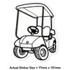 Medium 100mm 'Golf Cart' Transparent/Clear Sticker Decal for Windows/Cars/Walls (DC00125525)